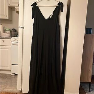NWT Stanton Women’s Large Leylani Jumpsuit Pants Tie Sleeve Oversized w/ Pockets